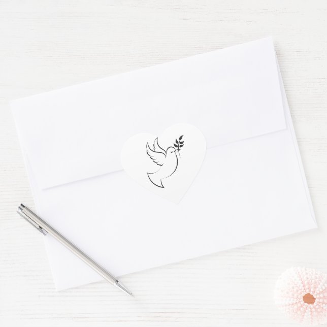 Pentecost Sunday Heart Sticker (Envelope)