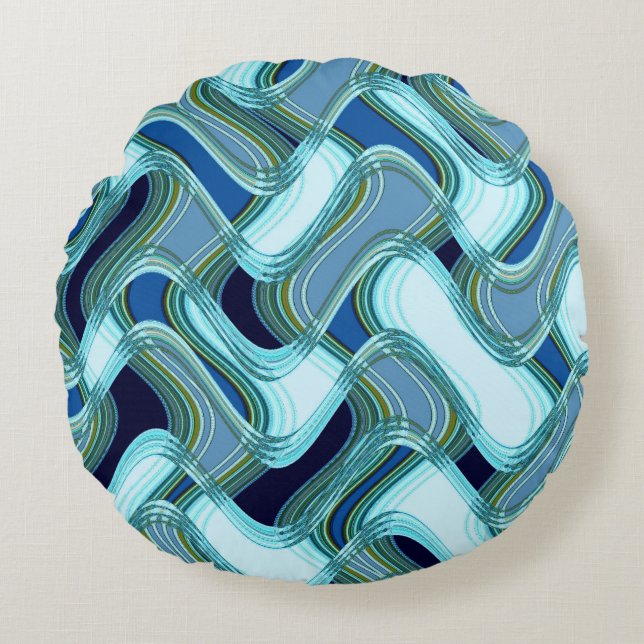 Penthouse & Pavement Round Throw by C.L. Brown Round Pillow (Front)