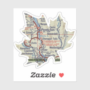 Penticton BC Vintage Map