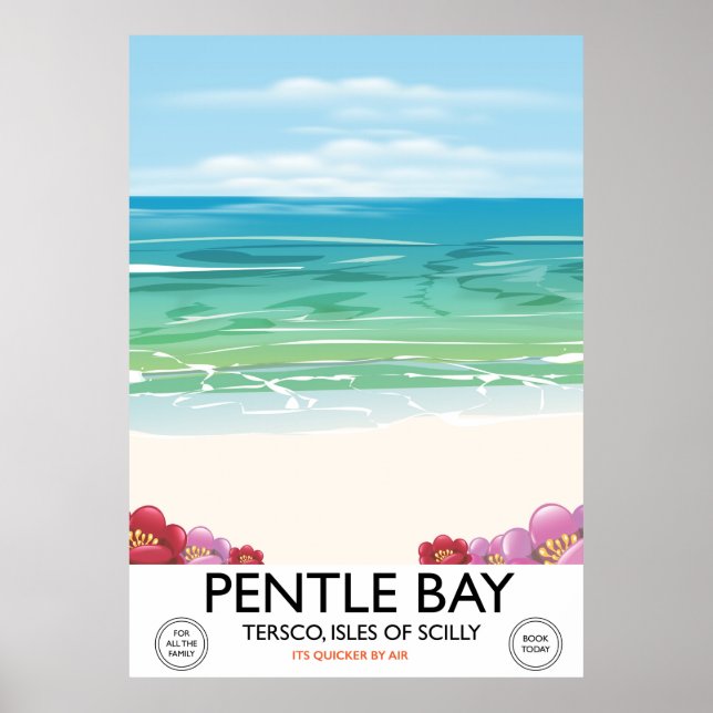 Pentle Bay, Tresco, Isles of Scilly Poster (Front)