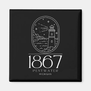 Pentwater Michigan Michigander State Mi Travel Boa Magnet
