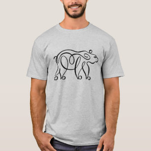 Penwork Calligraphic Bear T-Shirt