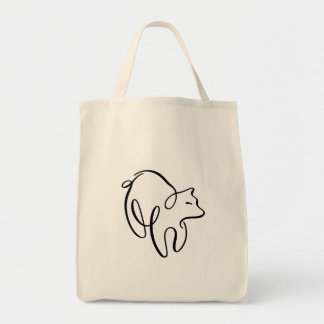 Penwork Calligraphic Bear Tote Bag