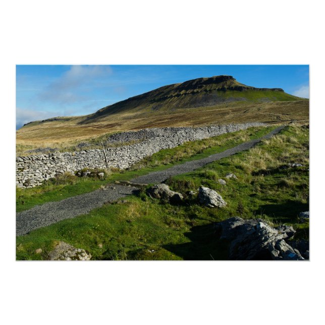 Penyghent seen from the footpath leading up poster (Front)