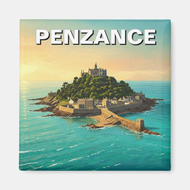 Penzance St Michael’s Mount England Travel Magnet (Front)