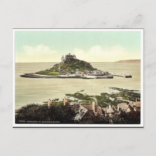 Penzance, St. Michael's Mount, Cornwall, England c Postcard (Front)