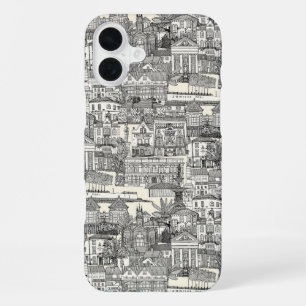 Penzance toile black pearl iPhone 16 plus case