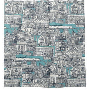 Penzance toile indigo turquoise