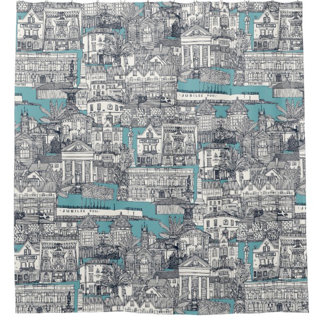 Penzance toile indigo turquoise (Front)