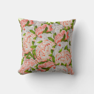 Peonies agrées sur un Coussin