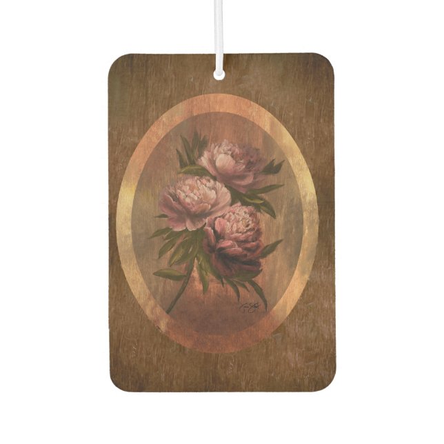Peonies Air Freshener (Front)