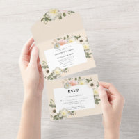 Peonies and Anemones blooming Wedding Blush