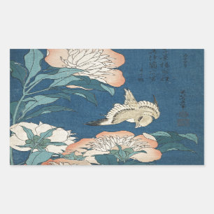 Peonies and Canary Sticker