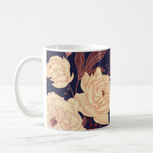 Peonies and roses. Floral vintage seamless pattern Coffee Mug