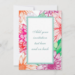 Peonies and Wildflowers Invitation