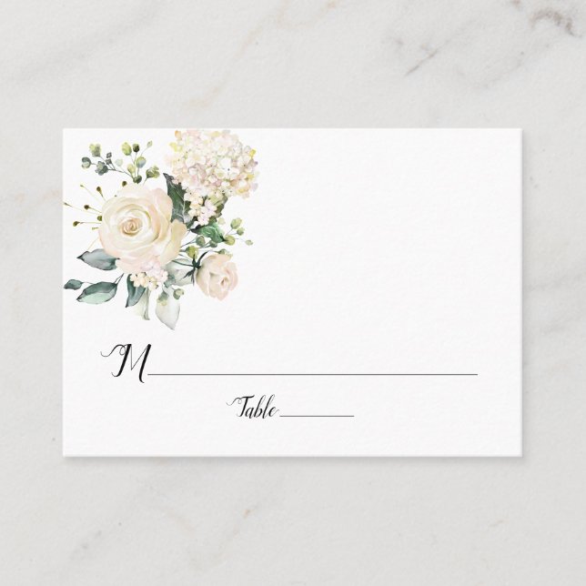 Peonies blanches et cartes de Roses plats (Devant)