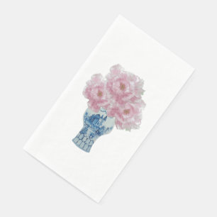 Peonies Blue and White Ginger Jar Napkin