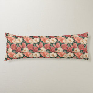 Peonies Botanical Rustic Decor Vintage Pregnancy Body Pillow