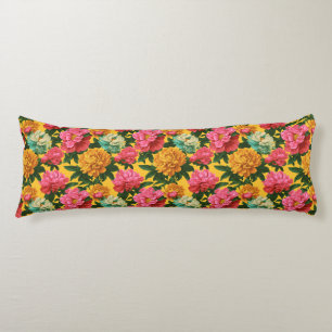 Peonies Botanical Warm Interiors Cottagecore Trave Body Pillow