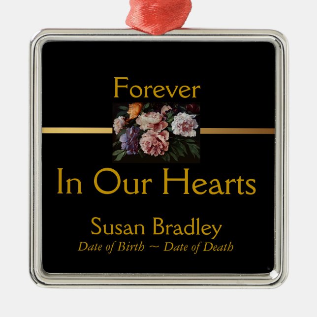 Peonies by Anselm Feuerbach Personalized Ornament (Front)