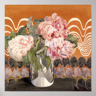 Peonies by Charles Rennie Mackintosh (1920) Poster