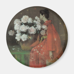 Peonies by William Merritt Chase, Vintage Fine Art Magnet