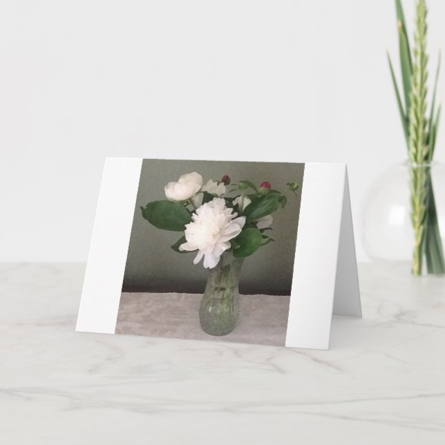 Peonies, card (Front)