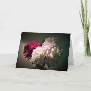 Peonies, card