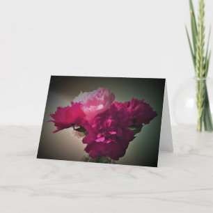 Peonies, card