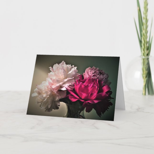 Peonies, card (Front)