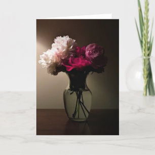 Peonies, card
