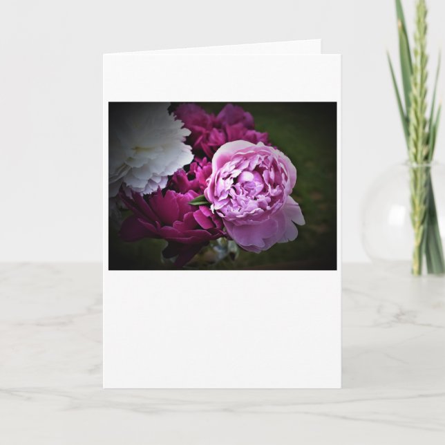 Peonies, card (Front)
