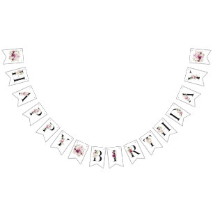 Peonies Fleurs joyeuses Bannière d'anniversaire