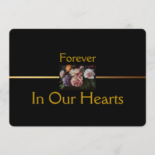 Peonies Floral Painting 2 Funeral Announcement