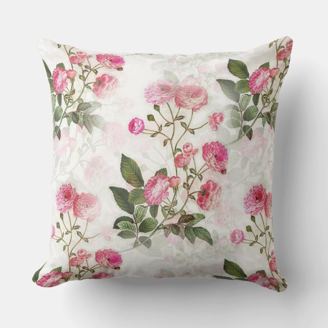 Peonies,floral,pattern,beautiful,modern,trendy, Throw Pillow (Front)
