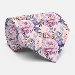 Peonies Floral Peony Flowers Tie