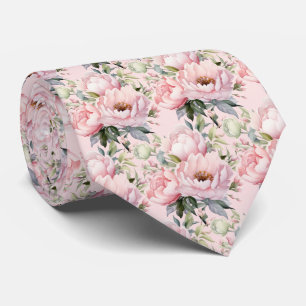 Peonies Floral Peony Flowers Tie