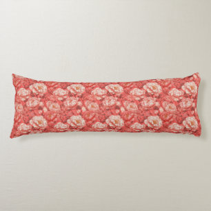 Peonies Floral Rustic Decor Boho Outdoor Body Pillow