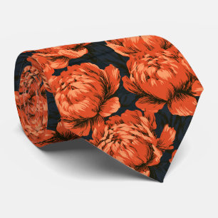 Peonies Flower Businessman Minimalist Wedding Tie