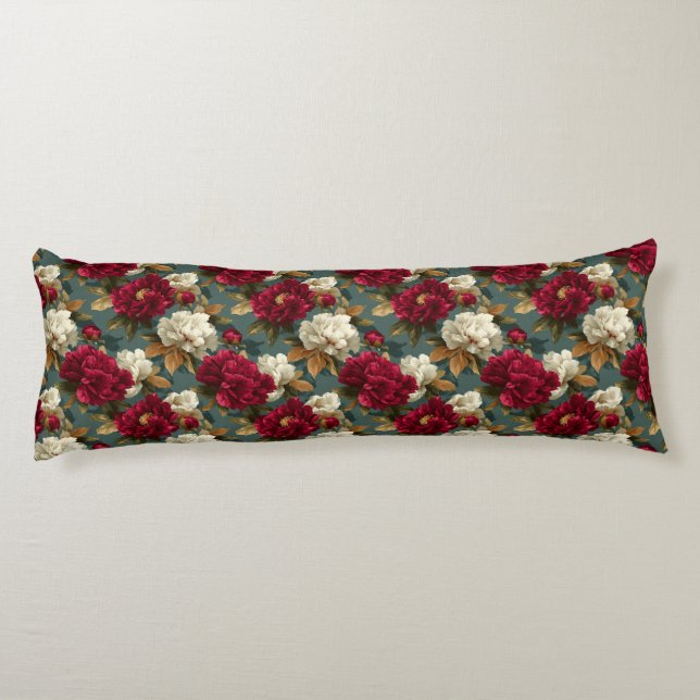 Peonies Flower Diy Décor Unique Sofa Body Pillow (Back)
