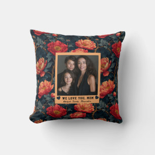 Peonies Godmother New Mom Farmhouse Decor Victoria Throw Pillow