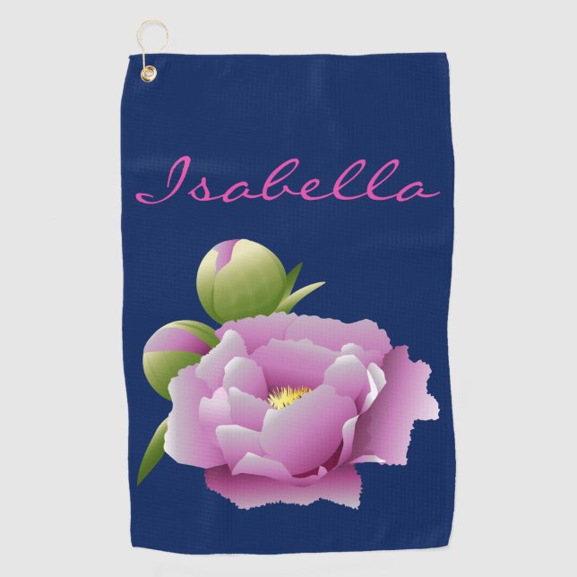Peonies Golf Towel (Front)