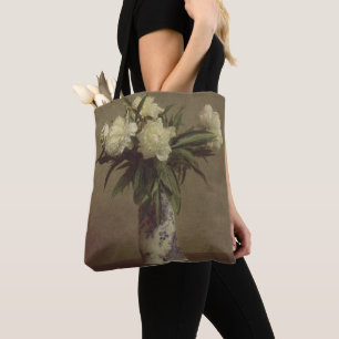 Peonies in a Blue and White Vase Tote Bag