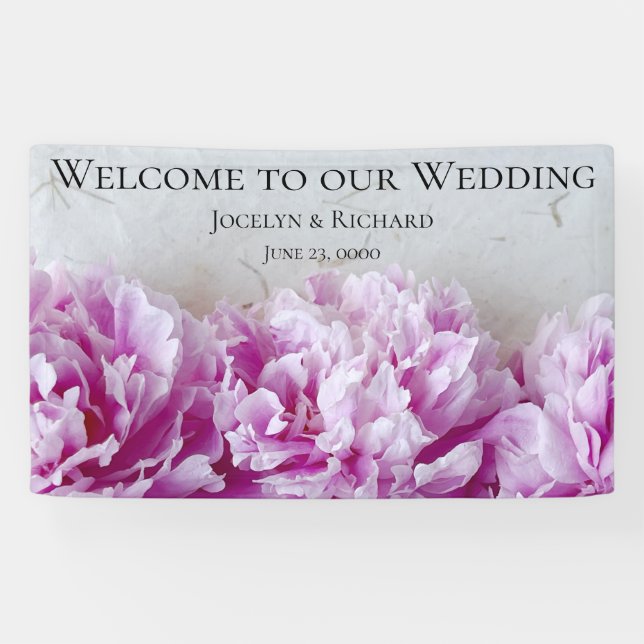 Peonies in a row Banner (Horizontal)