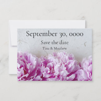 Peonies in a row save the date