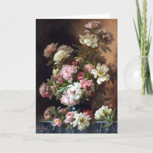Peonies in Pink and White Card