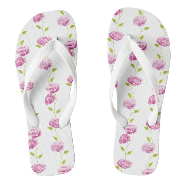 Peonies in the Orangery Flip Flops (Footbed)