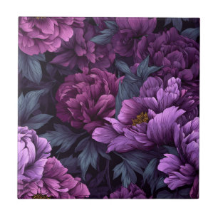 Peonies Japonaises Classiques Carreaux Pour Entrée