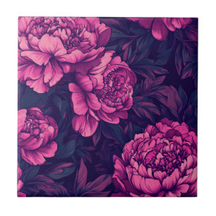 Peonies Modernes Carreaux En Céramique Pour Cuisin