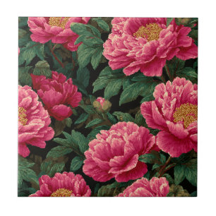 Peonies Modernes Carreaux En Céramique Pour Intéri
